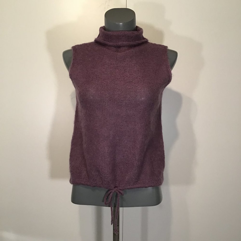 TDK Sleeveless Turtleneck Knit Top Size M